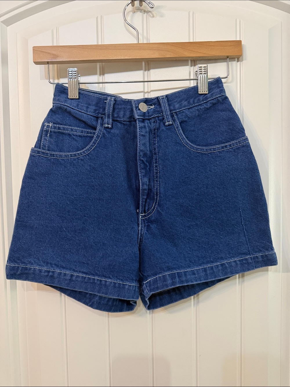 Guess Dark Blue High-Waist Denim Shorts - Picture 2 of 3